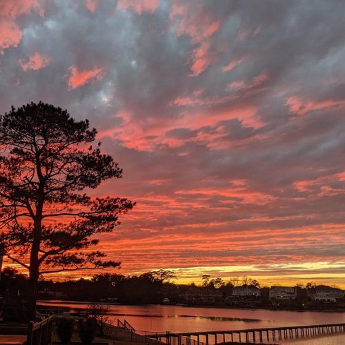 Happiness is watching a beautiful sunset from your back porch. - Shannon T., Virginia Beach, Va
