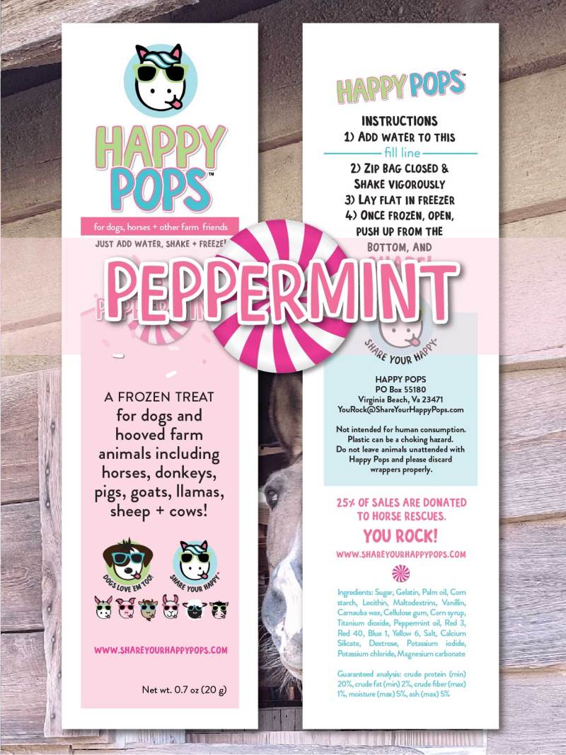 Peppermint Happy Pops -  5 pack